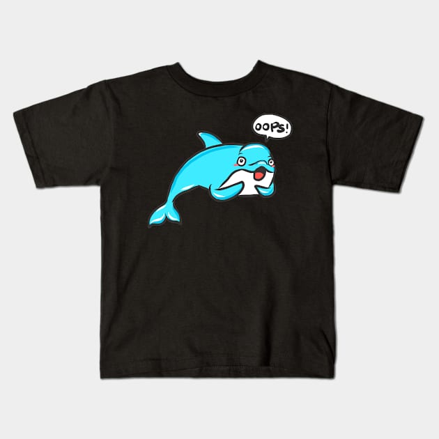 cute dolphin design whale fish animal welfare dolphin Kids T-Shirt by KK-Royal